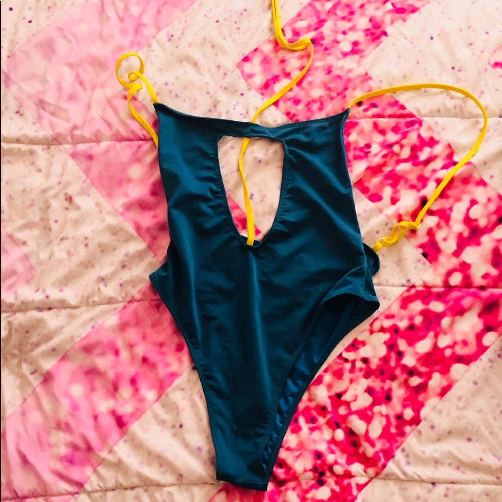 Blue/Yellow One Piece Swimsuit✨